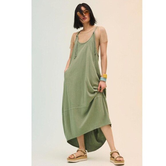 Daily Practice by Anthropologie Lounge Maxi Dress Sleeveless Solid XL New - Picture 1 of 8